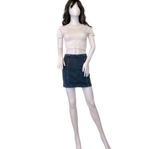 Free People Modern Femme Denim Mini Skirt